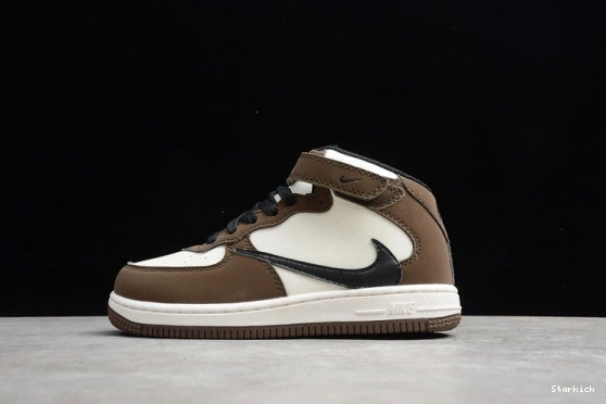 Travis Air Nike 07 Force Scott 1 Kids 314197-168 x Mid Brown Beige 0725